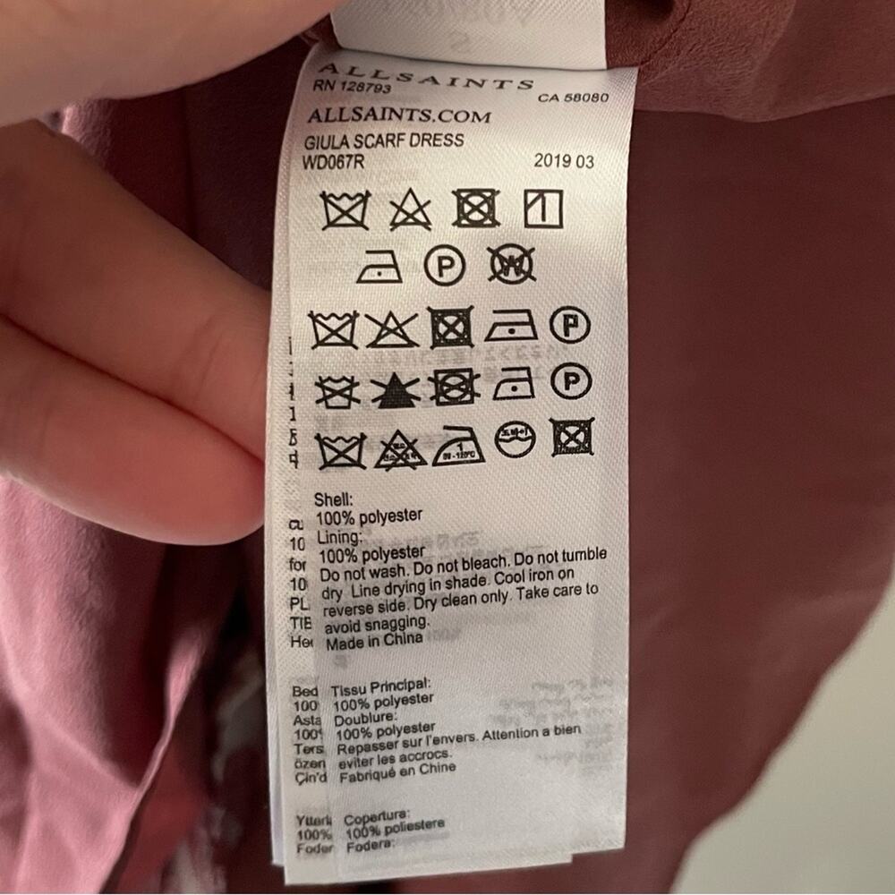 All Saints Giulia Scarf Dress Size S - Picture 9 of 12